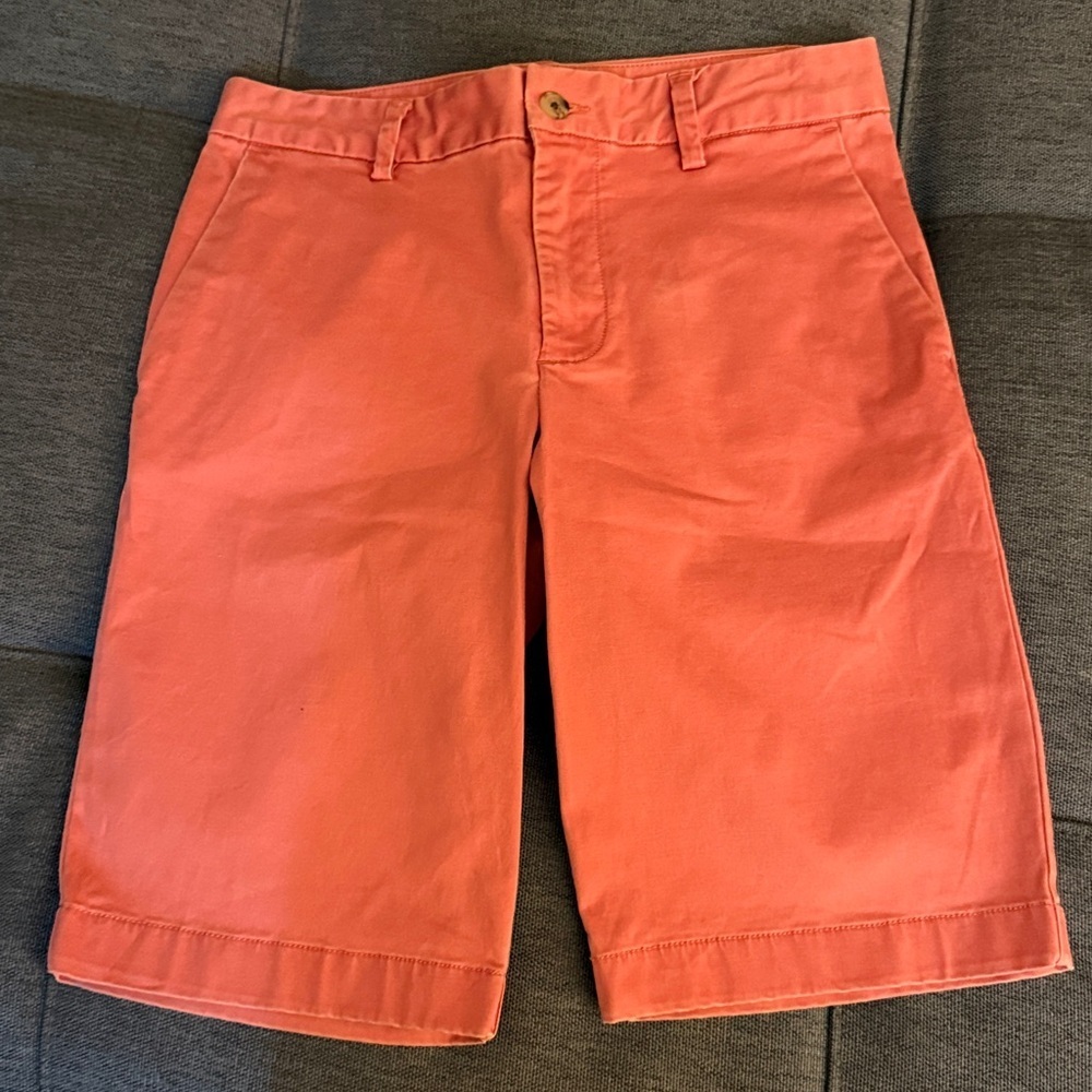 Ralph Lauren Classic Chino Boy’s Straight Fit Coral Pink Cotton Shorts. Size 14.